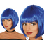 Fiestas Guirca Krátká paruka mikádo s ofinou modrá