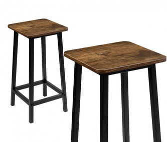 Barová židle KENT hnědá/černá