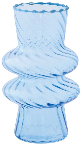 Váza z borosilikátového skla Twist & Match Blue