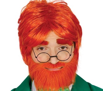 Fiestas Guirca Pánská zrzavá paruka s vousy a obočím