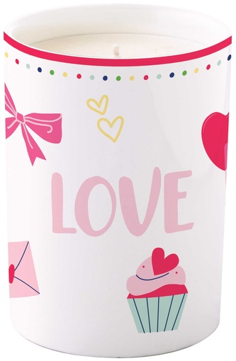 Vonná svíčka v porcelánové dóze Twist & Match Aquamarine-Pink