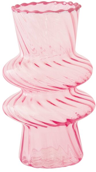 Váza z borosilikátového skla Twist & Match Aquamarine-Pink