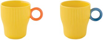Sada dvou porcelánových hrnků Twist & Match Yellow