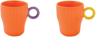 Sada dvou porcelánových hrnků Twist & Match Orange