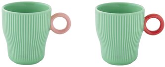 Sada dvou porcelánových hrnků Twist & Match Aquamarine-Pink