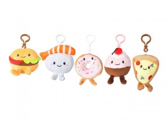 Přívěsek Food Mix plyš 5 druhů 9x8cm