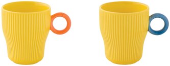 Sada dvou porcelánových hrnků Twist & Match Yellow