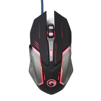 Myš drátová USB, Marvo M314, černo-stříbrná, optika, 3200DPI, DOPRODEJ