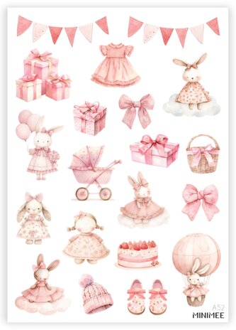 Růžový králíček