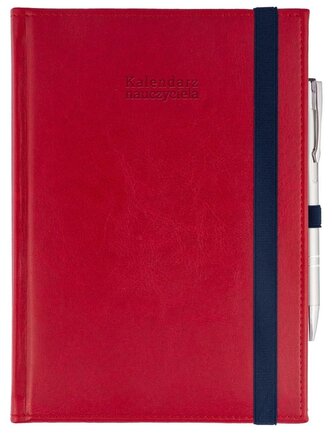 Kalendarz naucz. 2025/26 A5 Nebraska gumka czerw.