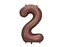 Balon foliowy cyfra 2 86cm mocca