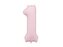 Balon foliowy cyfra 1 86cm jasny różowy