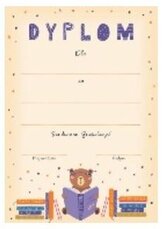 Dyplom A4 Miś czyta