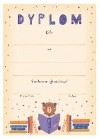 Dyplom A4 Miś czyta