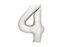 Balon foliowy cyfra 4 86cm srebrny