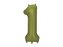 Balon foliowy cyfra 1 86cm oliwkowy