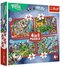 Puzzle 4w1 Podróże Treflików TREFL