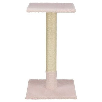 Škrabací sloupek BEANA, 69 cm, králičí plyš, světlerůžová