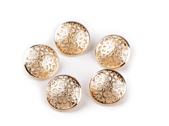 Kovový knoflík filigrán velikost 24", 28" - 25 ks - 9 (28") zlatá klasik