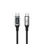 Kabel s LCD Forever USB-C/USB-C 1m 100W černý