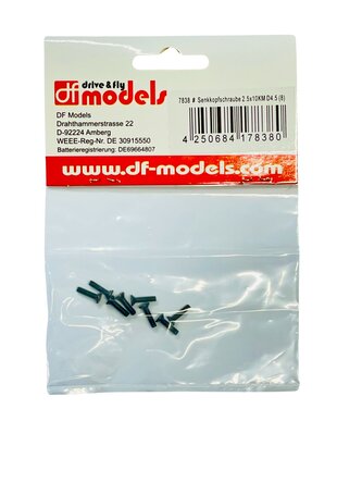 DF models Šrouby se zápustnou hlavou 2,5x10km D4,5 pro DF-4S PRO Crawler