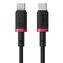 Kabel Baseus Dura USB-C/USB-C 1m 100W červeno černý