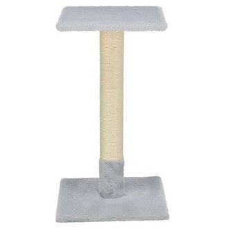 Škrabací sloupek BEANA, 69 cm, králičí plyš, modrošedá