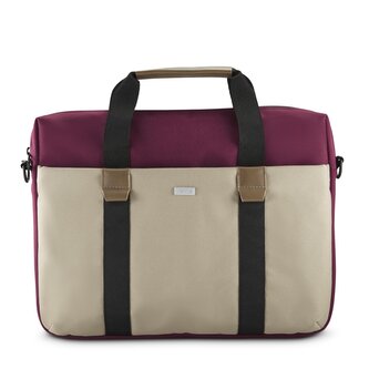Hama Silvan, brašna na notebook, pro 34-36 cm (13,3-14,1"), recyklovaný polyester, béžová/bordová
