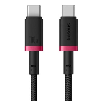 Kabel Baseus Dura USB-C/USB-C 2m 100W červeno černý