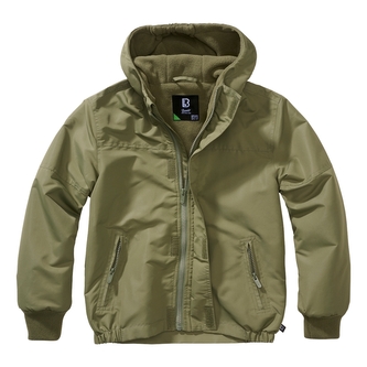 Bunda dětská Brandit Kids Windbreaker Frontzip - olivová, 170/176
