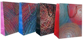 Torba prezentowa L brokat MIX