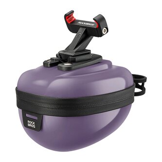 Torba podsiodłowa Rockbros sztywna, hard shell, kompaktowa, pojemność 0,4l - fioletowa