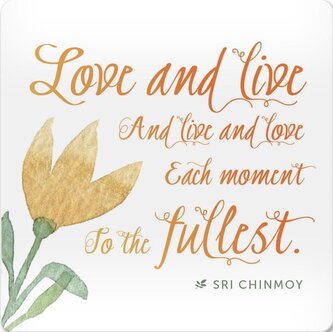 Korkový podtácek s citátem Love and live and Live and Love Each moment To the Fullest