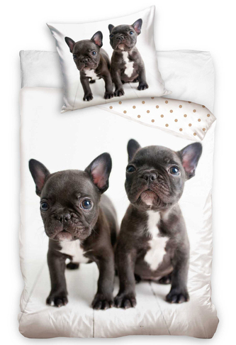 Bavlněné povlečení Buldoček a Buldoček