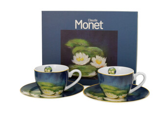2 filiżanki espresso ze spodkami NENUFARS inspired by Monet