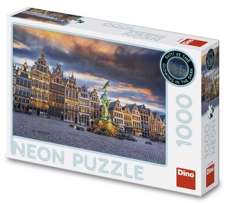 Puzzle 1000 Bouře nad Antverpami neon