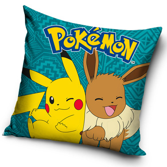 Povlak na polštářek Pokémon Pikachu a Eevee