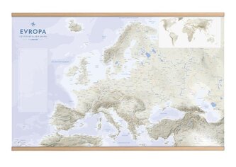 Evropa - Cestovatelská mapa s lištami 1:6 800 000