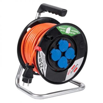 Akyga prodlužovací kabel, naviják Brennensthul - 4x 3x1.5 mm, IP44, 4.3kg - 25 m