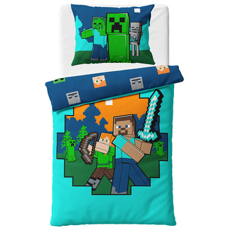 Dětské povlečení Minecraft Alex a Steve
