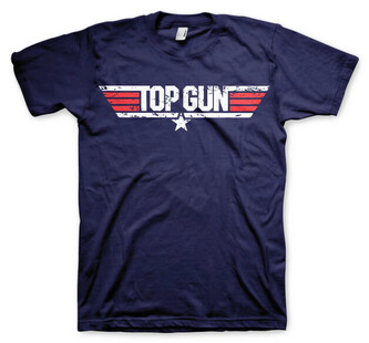 Tričko Top Gun - Distressed Logo, M