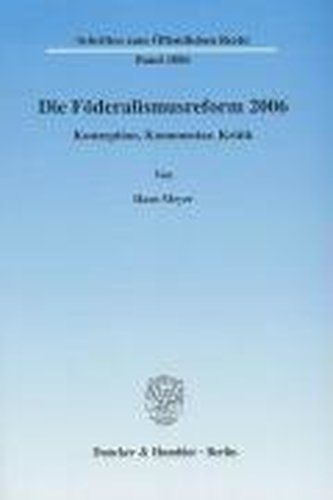 Die Föderalismusreform 2006