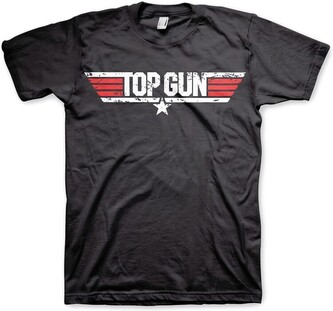 Tričko Top Gun - Distressed Logo, L