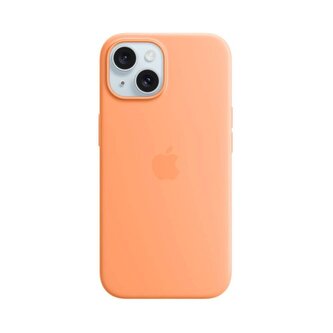 MT0W3ZM/A Apple Silikonový Kryt vč. Magsafe pro iPhone 15 Orange Sorbet (Pošk. Balení)