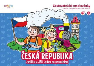 Omalovánky Janička a Jiřík jedou na prázdniny