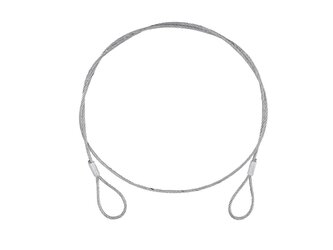Ocelové jistící lanko 4 mm x 900 mm (FC), stříbné bez karabiny
