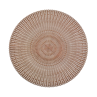 ZELLER Prostírání kulaté měděné plastové, průměr 41cm