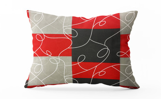 Povlak na polštář Červené čtverce 70x90 cm - zvýhodněný produkt