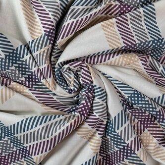 Bavlněné napínací prostěradlo 180x200cm checks