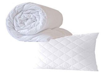 Set - přikrývka a polštář bílý 140x200, 70x90 cm